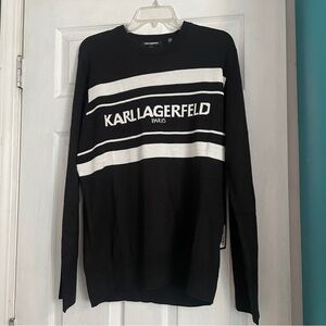 Karl Lagerfeld Men's Sweater in Black and White